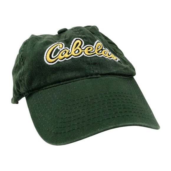 Cabelas Green Cotton Adjustable Baseball Cap - Picture 3 of 8